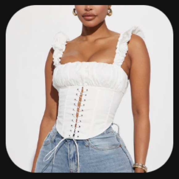 Fashion nova white corset top - Picture 2 of 2